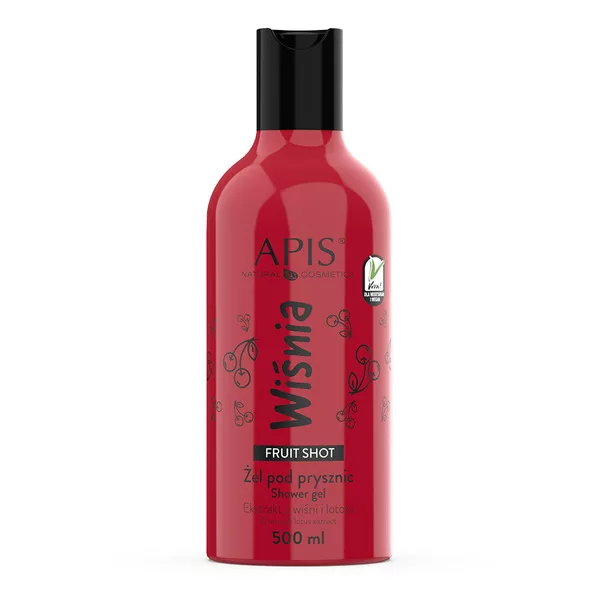 Apis Fruit Shot, żel pod prysznic, wiśniowy, 500ml