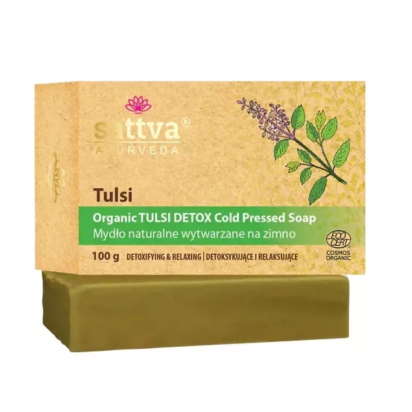 Sattva Organiczne mydło wytwarzane na zimno Tulsi 100g