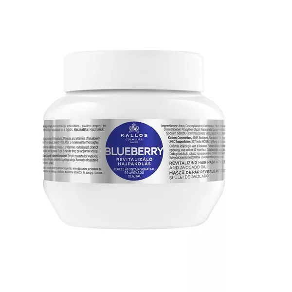 Kallos KJMN Blueberry rewitalizująca maska do włosów z ekstraktem jagód 275ml