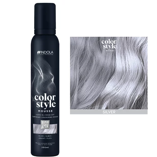 Indola Profession Color Style Mousse, pianka koloryzująca, srebrny, 200ml
