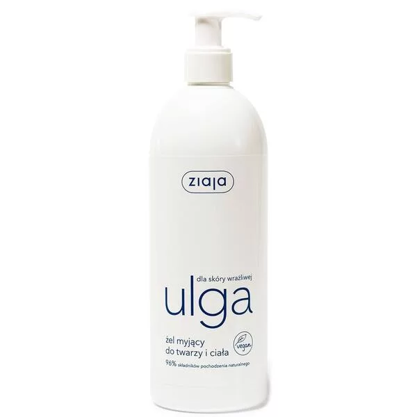 Ziaja Ulga, żel myjący do twarzy i ciała, 400ml
