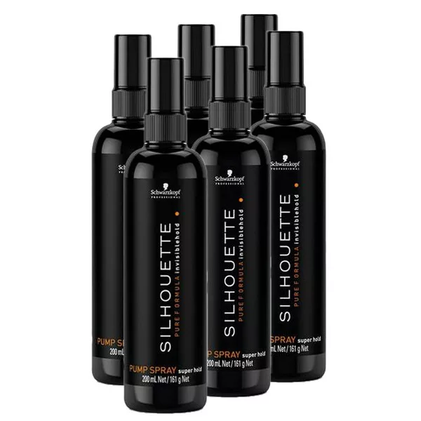 Schwarzkopf Silhouette, bardzo mocno utrwalający lakier w atomizerze, wielopak 6x200ml