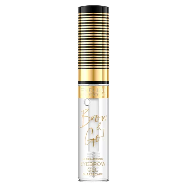 Eveline Brow&Go!, mocny żel utrwalający i pielęgnujący brwi, transparentny, 6ml
