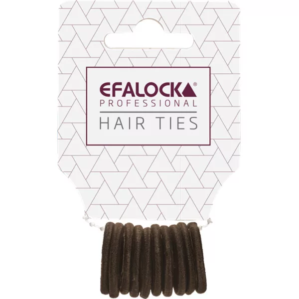 Efalock, gumki do włosów mini, brązowe 10szt., ref. 14102388