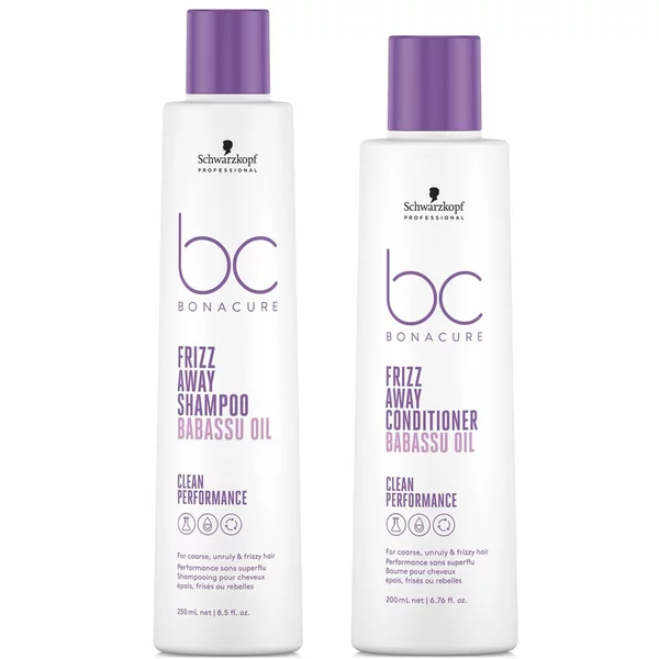 Schwarzkopf BC Frizz Away, zestaw wygładzający do włosów puszących się, szampon 250ml + odżywka 200ml