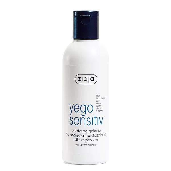 Ziaja Yego Sensitiv, woda po goleniu dla mężczyzn na zacięcia, 200ml