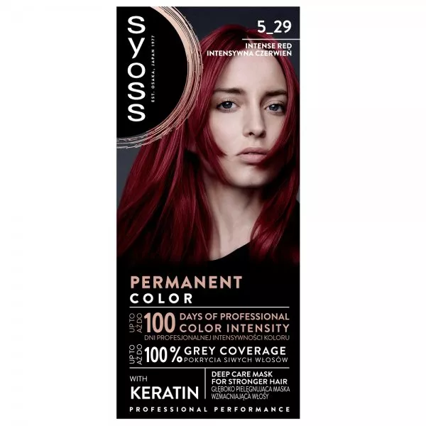 Syoss Permanent Color farba do włosów 5_29 Intensywna Czerwień