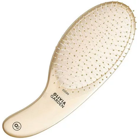 Olivia Garden Expert Care Curve, szczotka do rozczesywania włosów, Nylon Bristles Gold