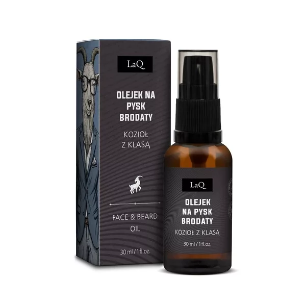LaQ Kozioł, olejek do pielęgnacji brody i skóry twarzy, czarny, 30ml