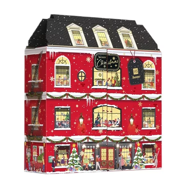 HiSkin Kamienica Kalendarz Adwentowy świeczki tealight 11x15ml + świeczki sojowe w słoiczkach 11x30ml + dyfuzor zapachowy 80ml + zapałki do świec