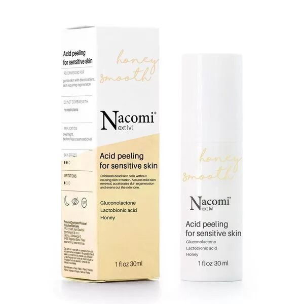 Nacomi Next Level, peeling kwasowy do cery wrażliwej, 30ml