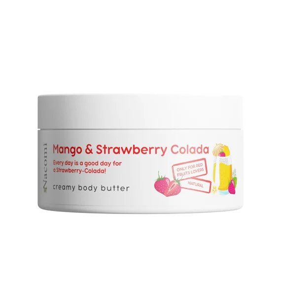 Nacomi, masło kremowe do ciała, Mango z truskawcoladą, 100ml