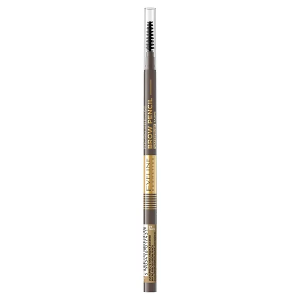 Eveline Micro Precision, ultraprecyzyjna kredka do do brwi, 01 taupe