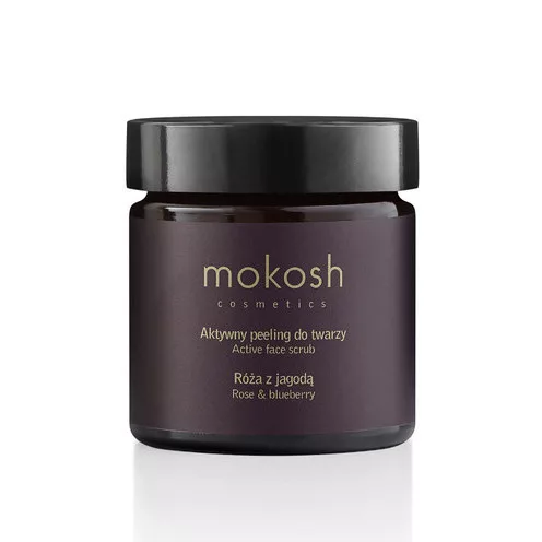 Mokosh, aktywny peeling do twarzy, róża z jagodą, 60ml