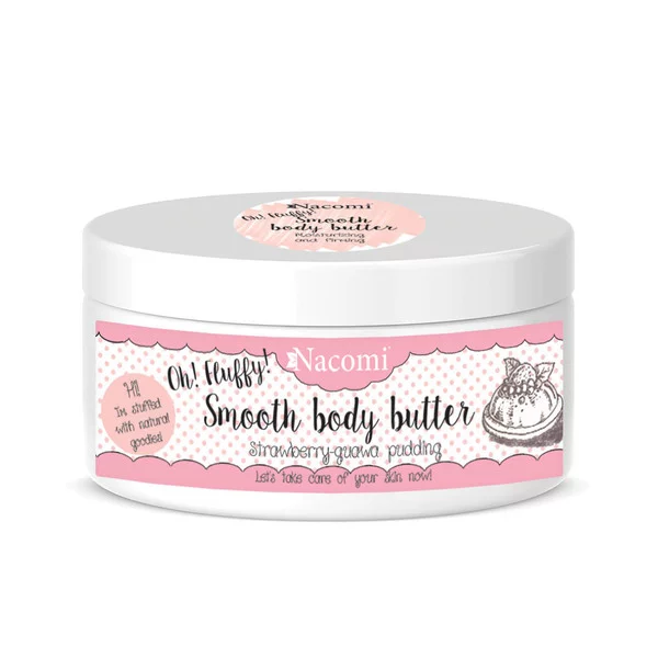 Nacomi, lekkie masło do ciała - truskawkowy pudding z guawą, 100g