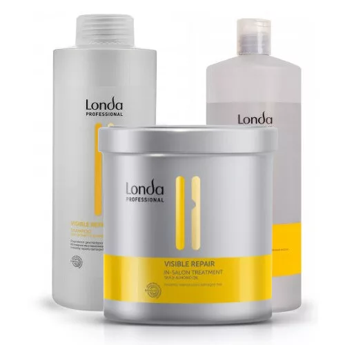 Londa Visible Repair, zestaw regenerujący do włosów XL, szampon + odżywka + kuracja