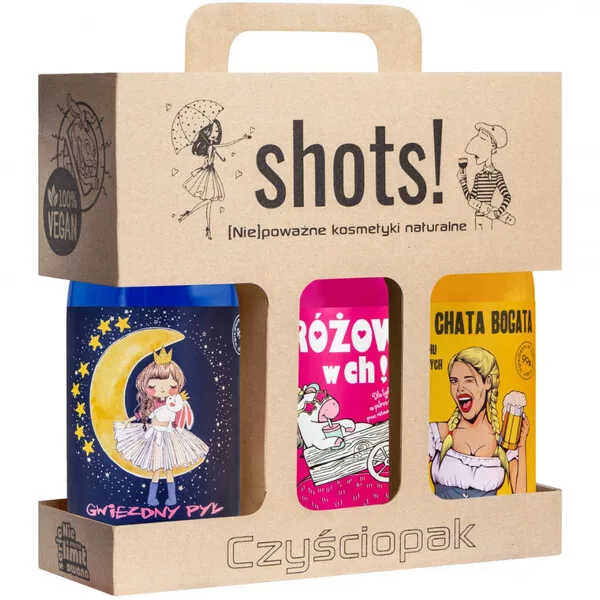 LaQ, Shots! Czyściopak Gwiezdny, zestaw żeli pod prysznic