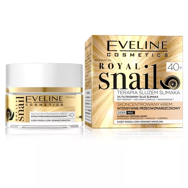 Eveline Royal Snail, skoncentrowany krem przeciwzmarszczkowy, na dzień i na noc, 40+, 50ml