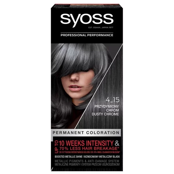 Syoss Permanent Coloration farba do włosów trwale koloryzująca 4_15 Przydymiony Chrom