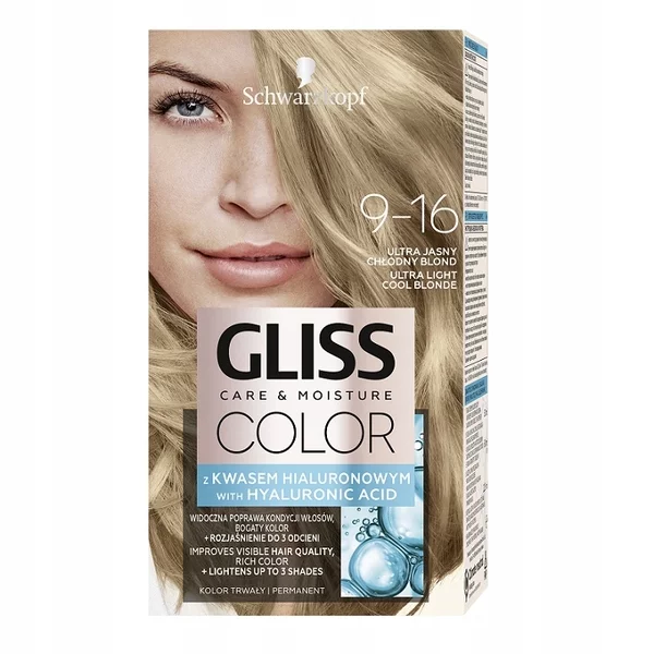 Schwarzkopf Gliss Color krem koloryzujący do włosów 9-16 Ultra Jasny Chłodny Blond