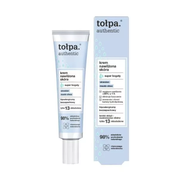Tołpa Authentic, krem nawilżona skóra super bogaty, 40ml