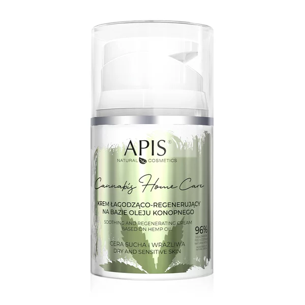 Apis Cannabis Home Care Krem Łagodząco-regenerujący na bazie oleju konopnego, 50ml