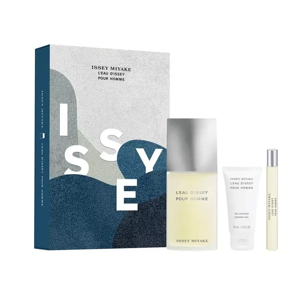 Issey Miyake L'Eau d'Issey Pour Homme zestaw woda toaletowa spray 125ml + woda toaletowa spray 10ml + żel pod prysznic 50ml (M)