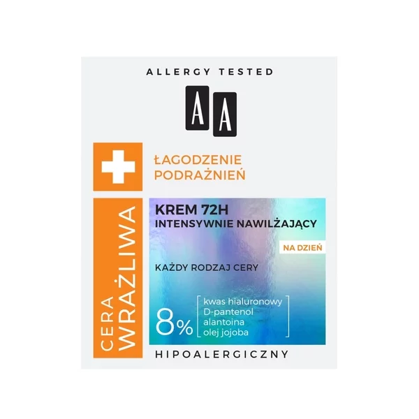 AA Cera Wrażliwa krem intensywnie nawilżający 72H na dzień 50ml