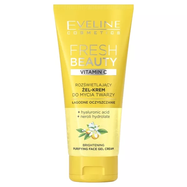Eveline Cosmetics Fresh Beauty rozświetlający żel-krem do mycia twarzy z witaminą C 150ml