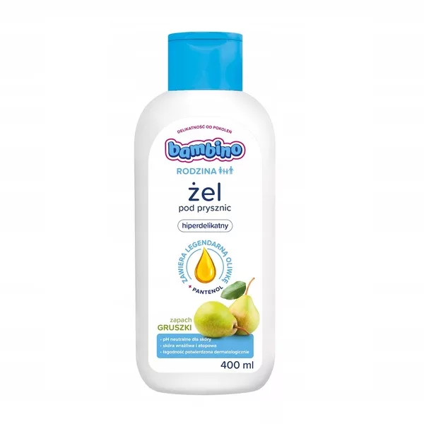Bambino Rodzina żel pod prysznic hiperdelikatny, dla dzieci i dorosłych, Gruszka 400ml