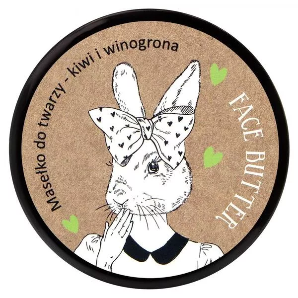 LaQ, Króliczka, masełko do twarzy, kiwi i winogrona, 50ml