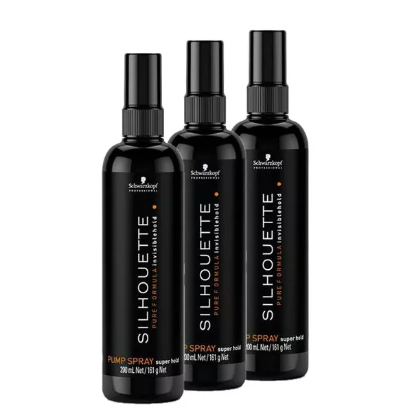 Schwarzkopf Silhouette, bardzo mocno utrwalający lakier w atomizerze, wielopak 3x200ml