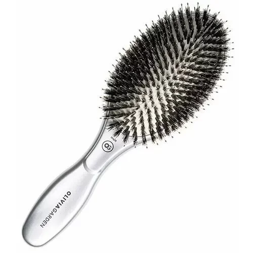 Olivia Garden Expert Care Oval Boar&Nylon, ceramiczna szczotka do włosów, Bristles Silver