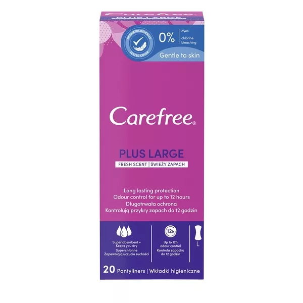 Carefree Plus Large wkładki higieniczne świeży zapach 20szt