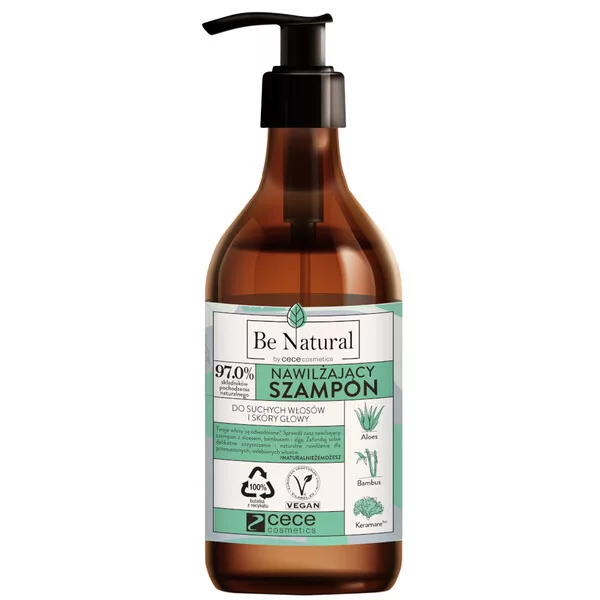 CeCe Be Natural, nawilżający szampon z aloesem, bambusem i algą, 270ml