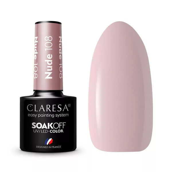 Claresa, Lakier hybrydowy, NUDE 108, 5g