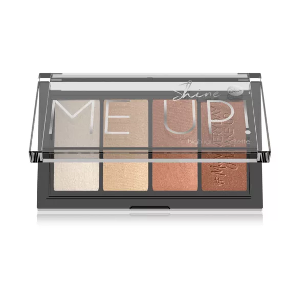 Bell Shine Me Up ! Highlighter Palette01 Paletka czterech rozświetlaczy do twarzy i ciała