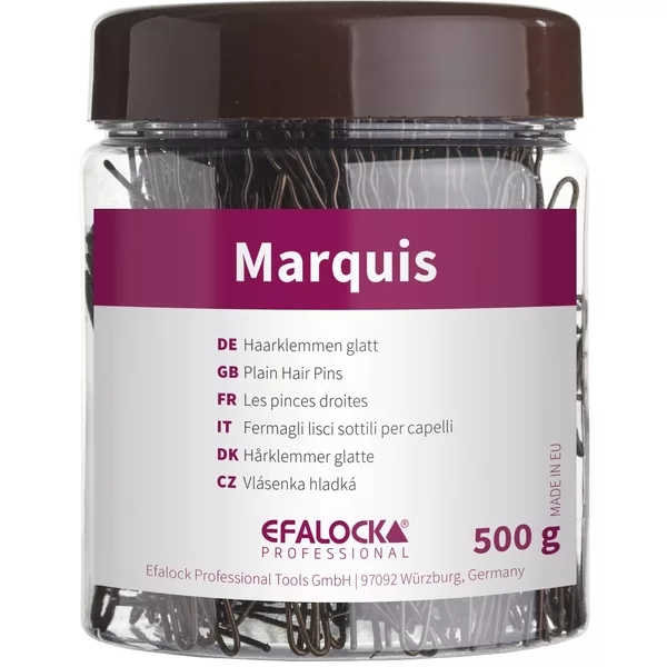 Efalock Marquis, wsuwki do włosów, 7cm, opakowanie 500g, brązowy
