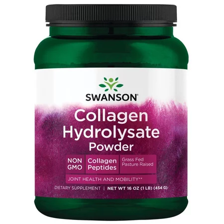 Swanson Hydrolizowany kolagen w proszku, peptydy kolagenowe, 454g, ref.SW1657