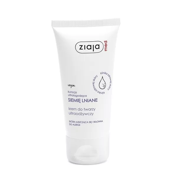 Ziaja Med Kuracja siemieniem lnianym, krem do twarzy ultraodżywczy, 50ml