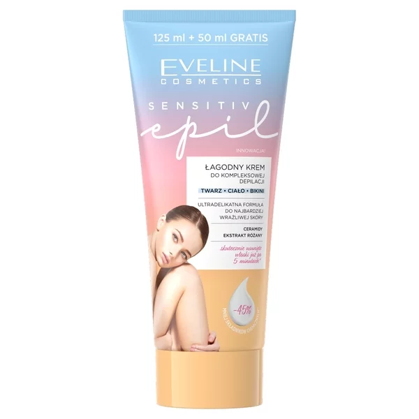 Eveline Cosmetics Sensitive Epil łagodny krem do kompleksowej depilacji 175ml