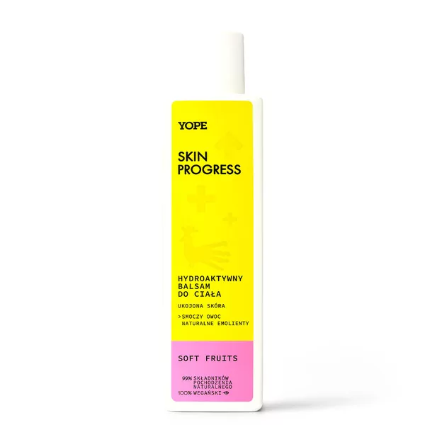 Yope Skin Progress, hydroaktywny balsam do ciała - ukojona skóra - Soft Fruits, 200ml