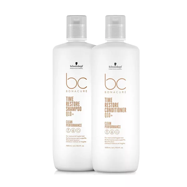 Schwarzkopf BC Time Restore, zestaw XL do włosów dojrzałych, 2x1000ml