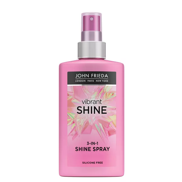 John Frieda Vibrant Shine 3in1 Shine Spray, spray 3w1 do włosow naturalnych i farbowanych, 150ml