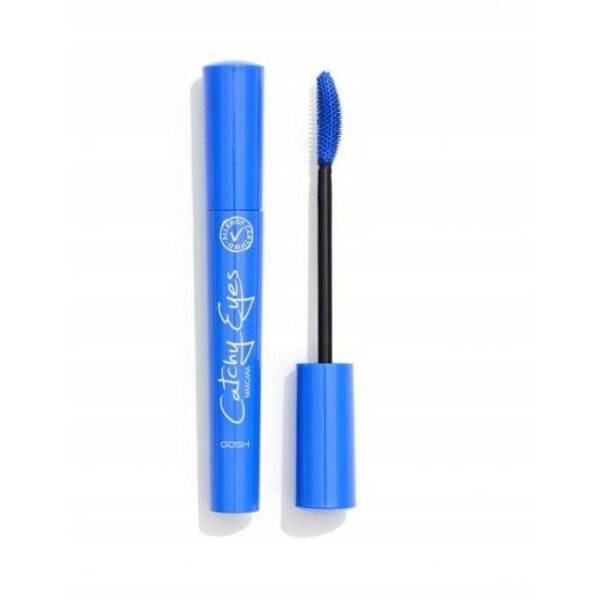 Gosh Allergy Certified, tusz do rzęs Kocie Oczy, 003 Crazy Blue, 8ml