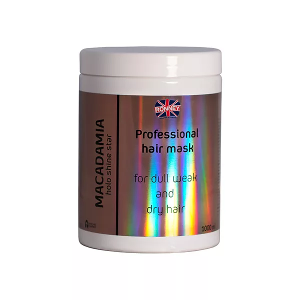 Ronney HoLo Shine Star, Maska wzmacniająca do włosów suchych i osłabionych, 1000ml