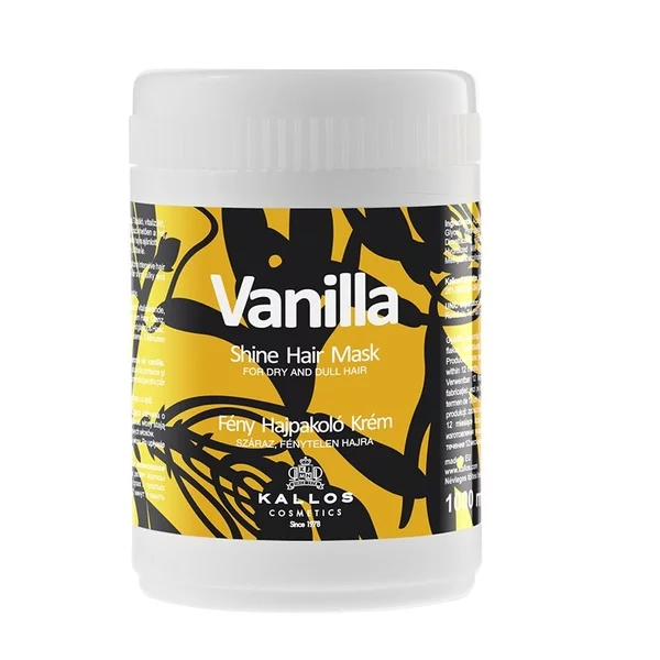 Kallos Vanilla nabłyszczająca maska do włosów suchych i matowych 1000ml