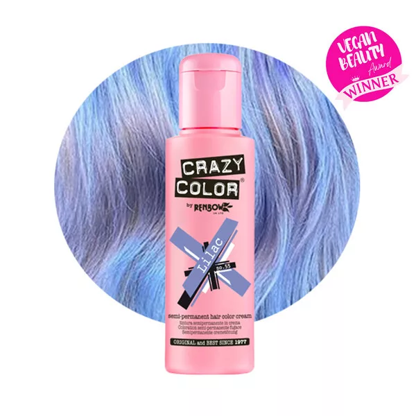 Crazy Color, toner odżywczy do włosów, Lilac - liliowy, nr 55, 100ml