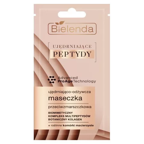 Bielenda Ujędrniające peptydy, ujędrniająco-odżywcza maseczka przeciwzmarszczkowa, 8g
