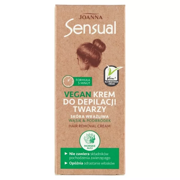 Joanna Sensual Vegan Krem do depilacji twarzy 20 g